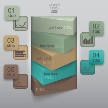 Infographic için 3B şablon