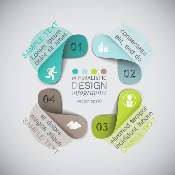 Datos infográficos de diseño minimalista — Archivo Imágenes Vectoriales