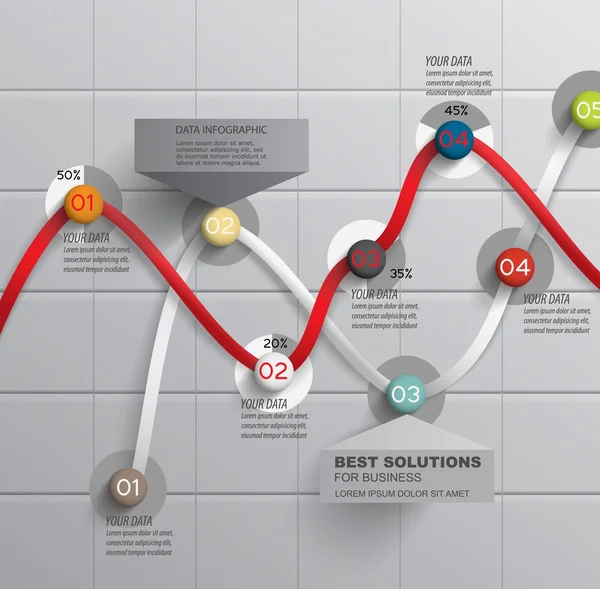 Sjabloon gegevens presentatie indicatoren — Stockvector