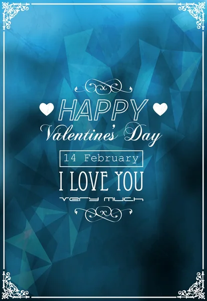 Card Happy St. Valentine — Vector de stoc