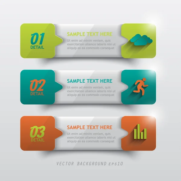 Modello di infografica su carta — Vettoriale Stock