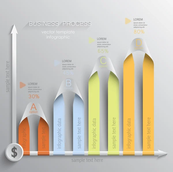 Indicatori di presentazione dati infografici — Vettoriale Stock