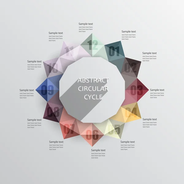 Abstracte geometrische circulaire diagram — Stockvector