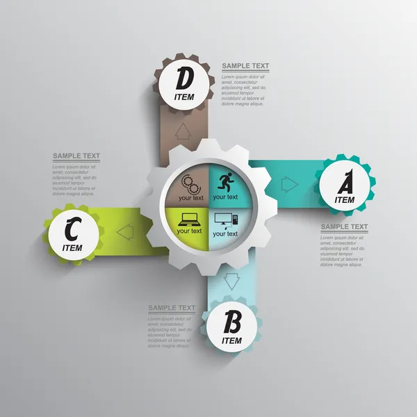 SEO optimalizace mechanismu infografika — Stockový vektor