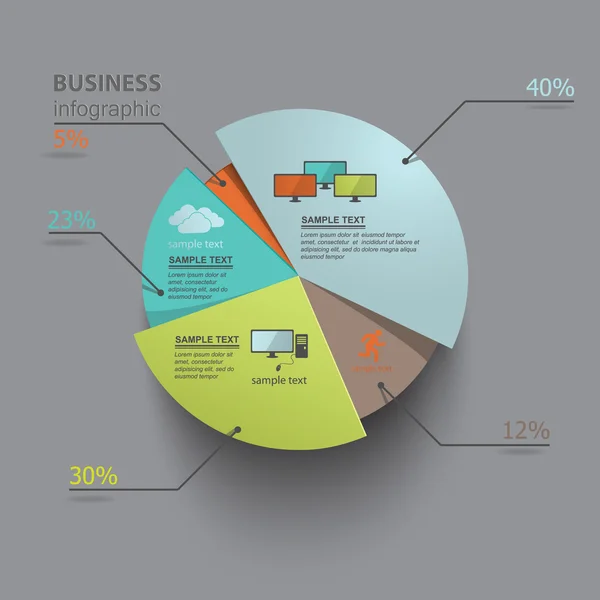 Originele diagram ontwerpgegevens — Stockvector