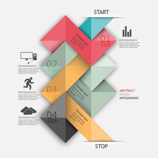 Infographics voor presentaties van gegevens — Stockvector