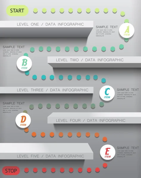 Diversi livelli di dati — Vettoriale Stock