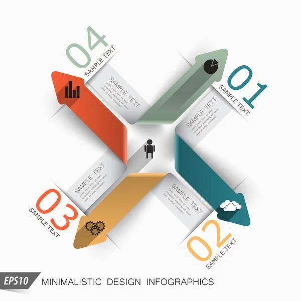 Modèle de papier d'infographie vectorielle d'affaires — Image vectorielle