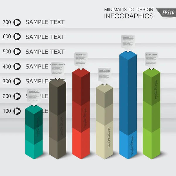 Columns of data for presentation — Stock Vector