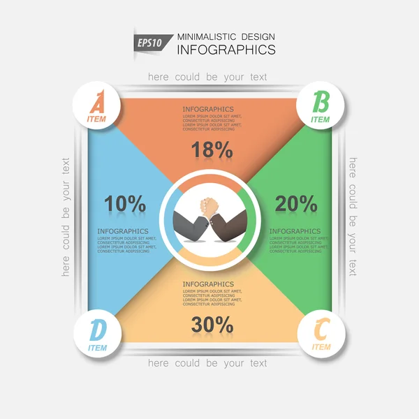 Illustratie vijandige troepen — Stockvector