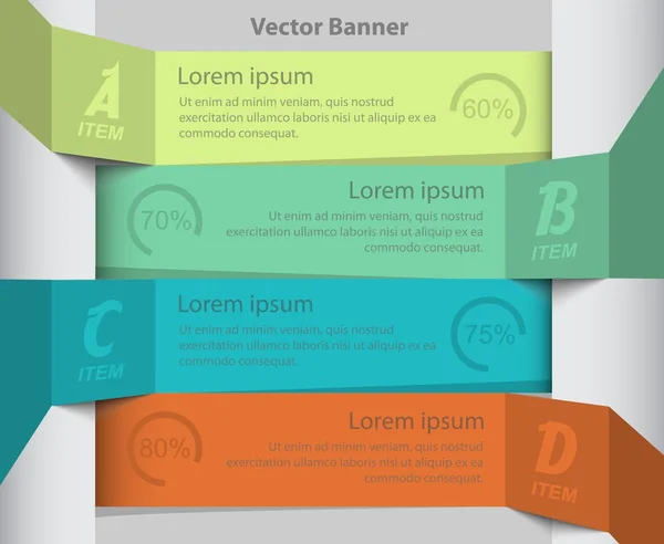 Vektor sablon vízszintes banner — Stock Vector