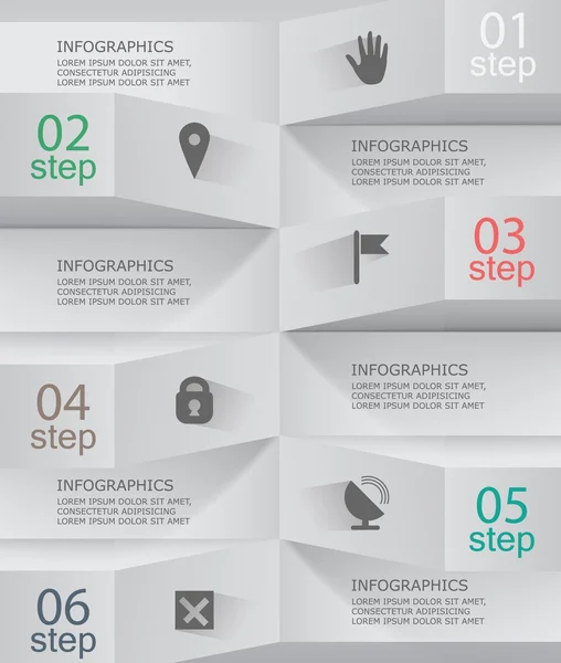 3D-Vektorvorlage für Infografiken — Stockvektor