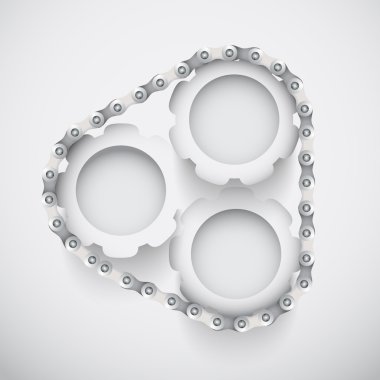 üç dişli tek bir mekanizma bağlanır