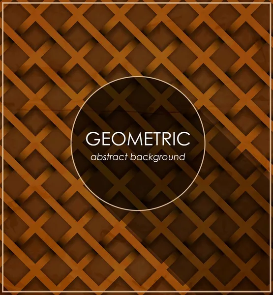 Plantilla geométrica abstracta de diseño marrón retro — Archivo Imágenes Vectoriales
