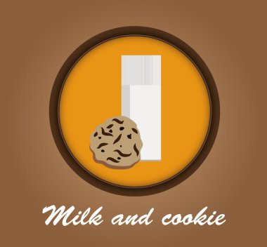 süt ve coockie simgesi