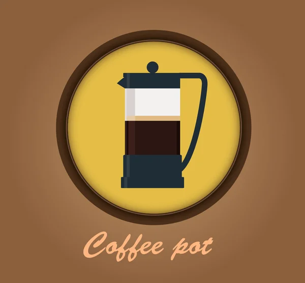 Значок кофейника — стоковый вектор