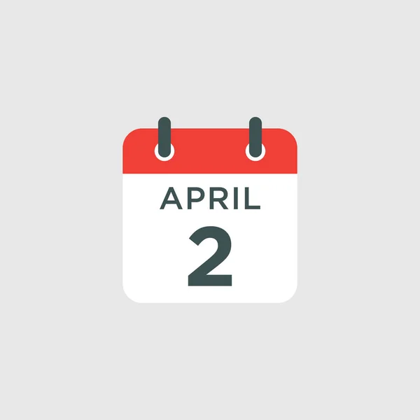 Kalender April Ikon Illustration Isolerad Vektor Tecken Symbol — Stock vektor