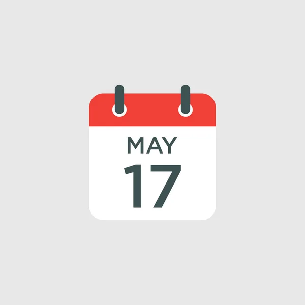 Ημερολόγιο Εικόνα Εικονίδιο Μαΐου Απομονωμένο Σύμβολο Διάνυσμα — Διανυσματικό Αρχείο