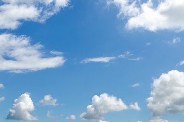 Bulutlara yakın mavi gökyüzü