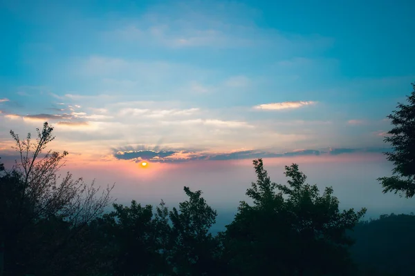 Schöne Landschaft Morgen Doi Ang Khang Gebirge Thailand — Stockfoto