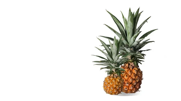 Frische Ananas Isoliert Von Weißem Hintergrund — Stockfoto