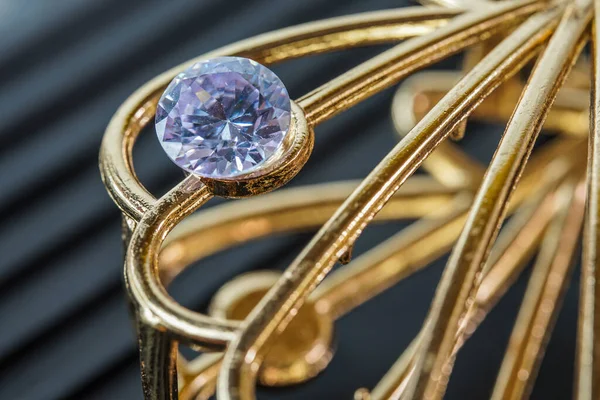 Purple Natural Gemstone Gems Gems Shiny Gold —  Fotos de Stock