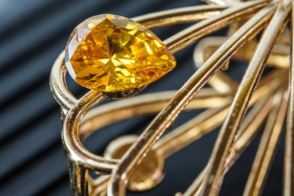 Yellow Natural Gemstone Gems Gems Shiny Gold — Stockfoto