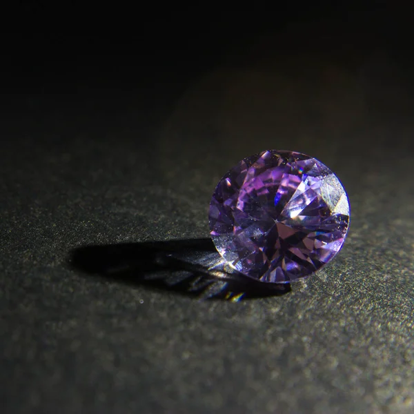 Природный Фиолетовый Сапфировый Драгоценный Камень Фиолетовый Аметист Драгоценных Камней — стоковое фото