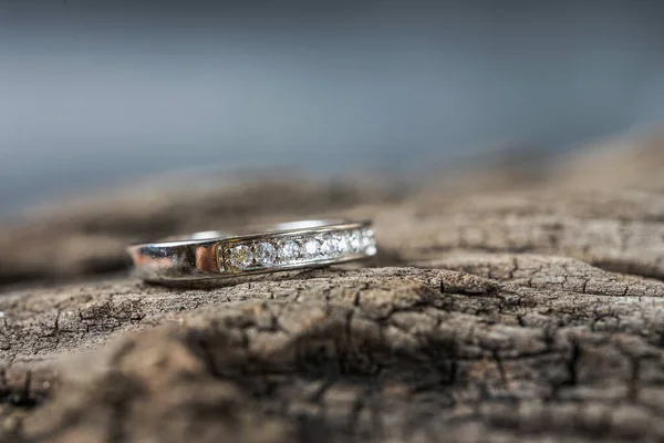 Close Engagement Diamond Ring Love Wedding Concept — 스톡 사진