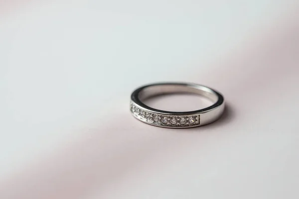 Close Engagement Diamond Ring Love Wedding Concept —  Fotos de Stock