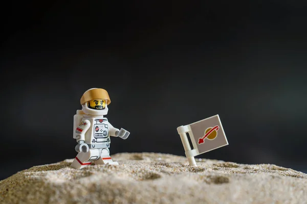 Bangkok Tailandia Abril 2022 Lego Astronauta Luna — Foto de Stock