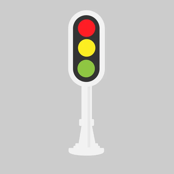 Traffic Light Geïsoleerd Grijze Achtergrond — Stockfoto