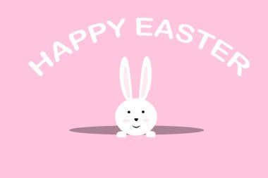 Güzel tavşan tasarımı ile Mutlu Paskalyalar.