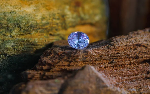 Blue Amethyst Gemstone Rock Background — Stock Photo, Image