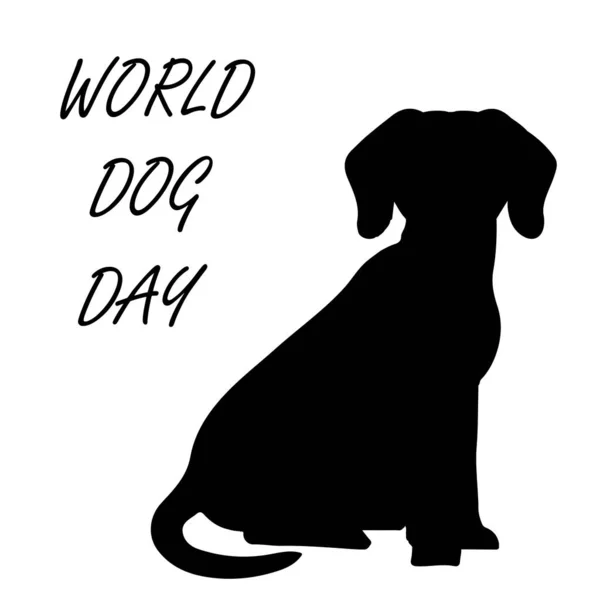Αφίσα Πρότυπο Για Διεθνή Ημέρα Σκύλου Γραφικό Της Παγκόσμιας Ημέρας — Φωτογραφία Αρχείου