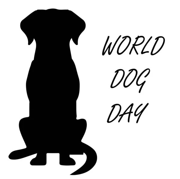 Αφίσα Πρότυπο Για Διεθνή Ημέρα Σκύλου Γραφικό Της Παγκόσμιας Ημέρας — Φωτογραφία Αρχείου