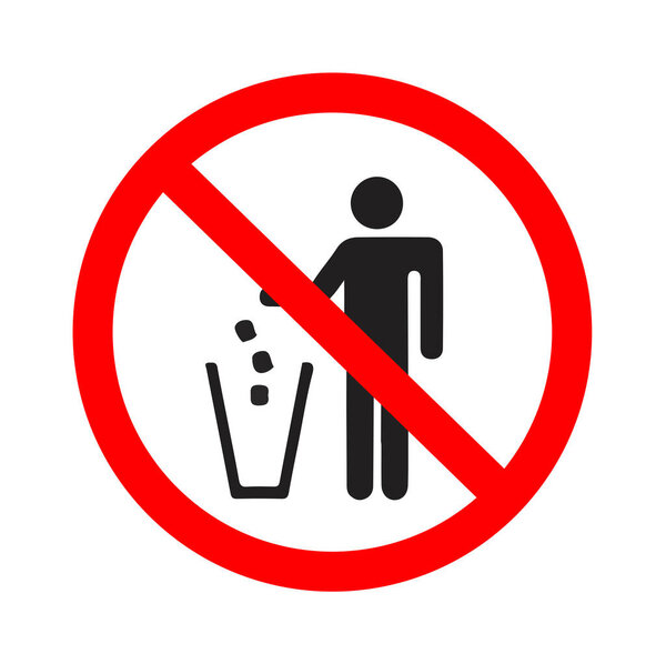 Нет знака литера, изолированный на белом фоне