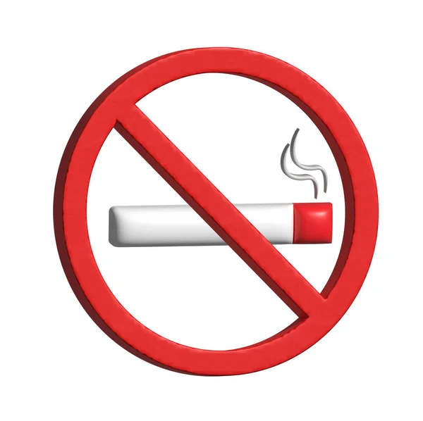 Немає Знака Куріння Білому Тлі — стокове фото