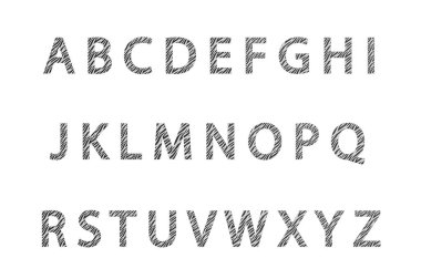 Beyaz arkaplanda renk harfleri kümesi 