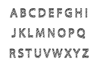 Beyaz arkaplanda renk harfleri kümesi 