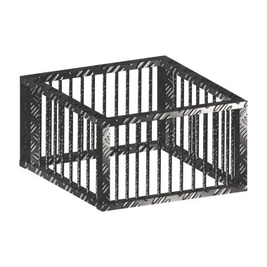 metal kafes izole edilmiş simge