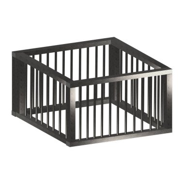 Paslı metal kafes izole edilmiş simge