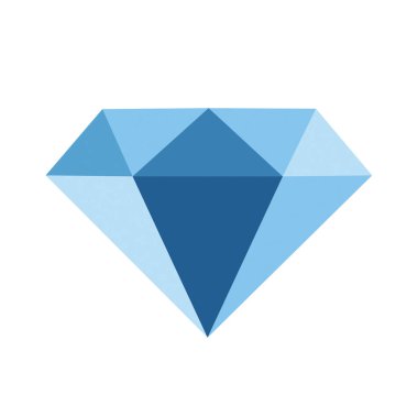 Beyaz arkaplanda elmas simgesi