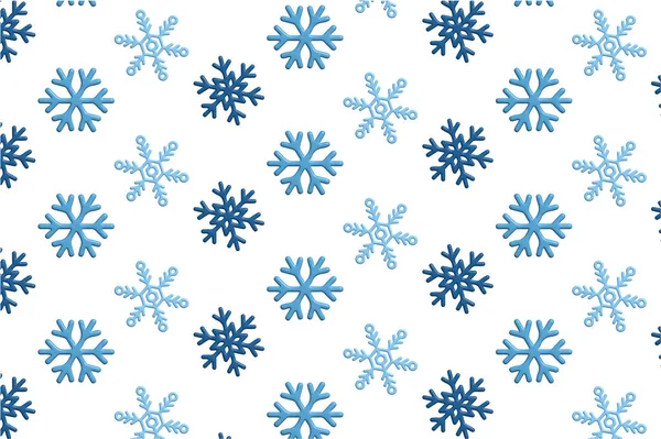 Seamless Pattern Snowflakes White Background — Stock Photo, Image