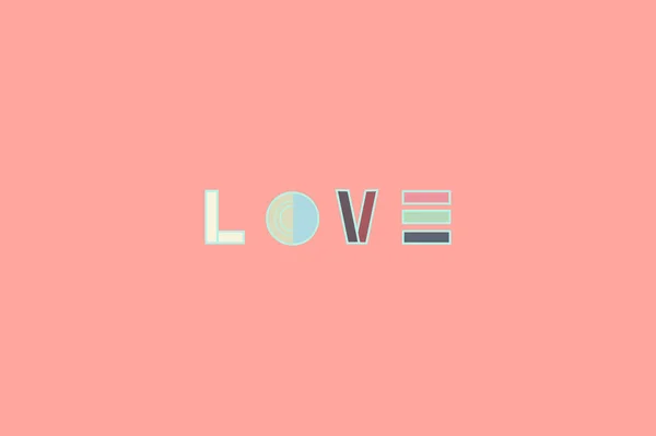 Colorful Retro Mood Love Typography Seamless Pattern Love Pink Background — Stock Photo, Image