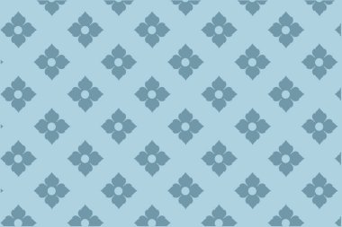 Tasarım için çiçek süsü olan soyut bir arkaplan. soyut mavi geometrik dikişsiz desen