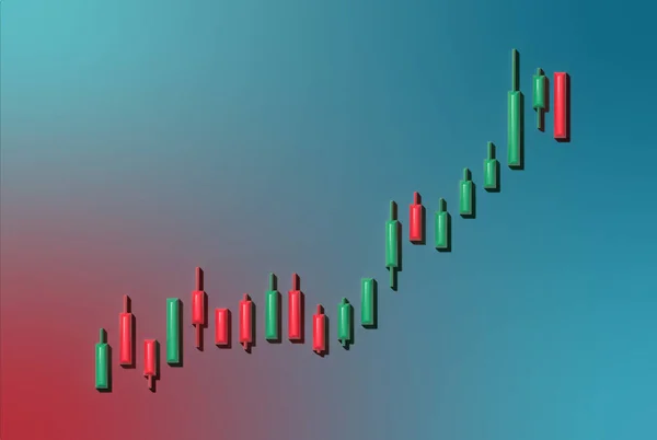 Диаграмма Роста Акций Финансовый График Бизнес Инвестиционный Рынок Анализ Биржевой — стоковое фото