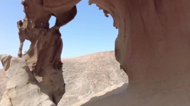 Peitas Kanyonu 'ndaki La Peitas bakış açısı, Fuerteventura, Kanarya Adaları. İspanya