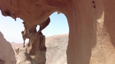 Peitas Kanyonu 'ndaki La Peitas bakış açısı, Fuerteventura, Kanarya Adaları. İspanya