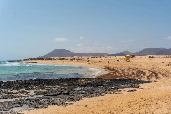 Playa Las Dunas Del Parque Natural Corralejo Fuerteventura Islas Canarias — Foto de Stock